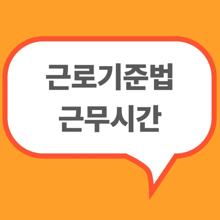 근로기준법근무시간 안내, 법정·연장·야간·휴일근로 규정을 정리한 인포그래픽